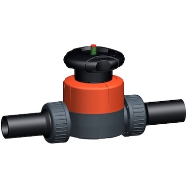 +GF+514型隔膜閥，PVC-U 帶PE100 SDR11電熔焊對焊端 公制