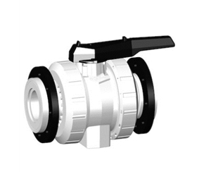 無(wú)硅 +GF+ 546型球閥 帶底部固定螺孔 帶鋼襯PP支撐法蘭 公制