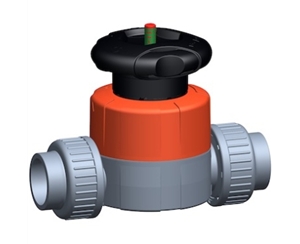 514隔膜閥，ABS 帶膠粘承插端 公制 +GF+隔膜閥